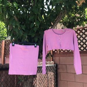 Easel brand pink color tube top w/crop sweater